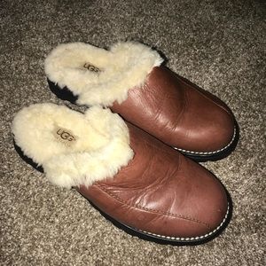 Ugg Australia Brown Leather Slippers
